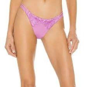 l*space Claude Classic Bikini Bottom in Rosebud Embroidered Large‎ NEW